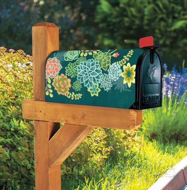 WOOR London Painted Colorful Magnetic Mailbox Cover Standard Size-18x 20.8 