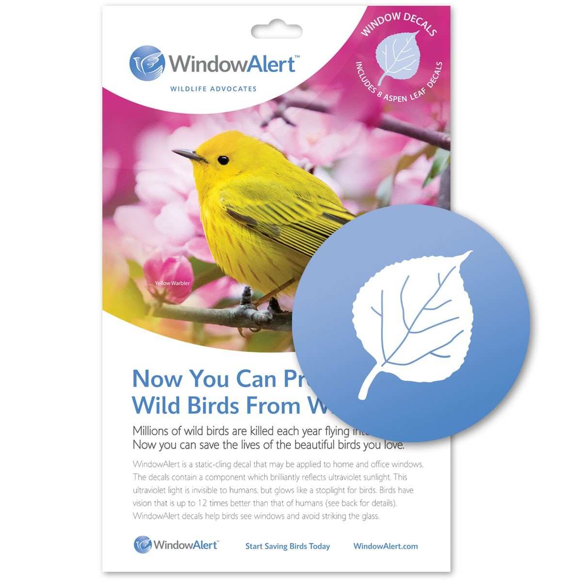 Window Alert UV Anti Bird Collision Decorative Stickers to Protect Wild Birds 