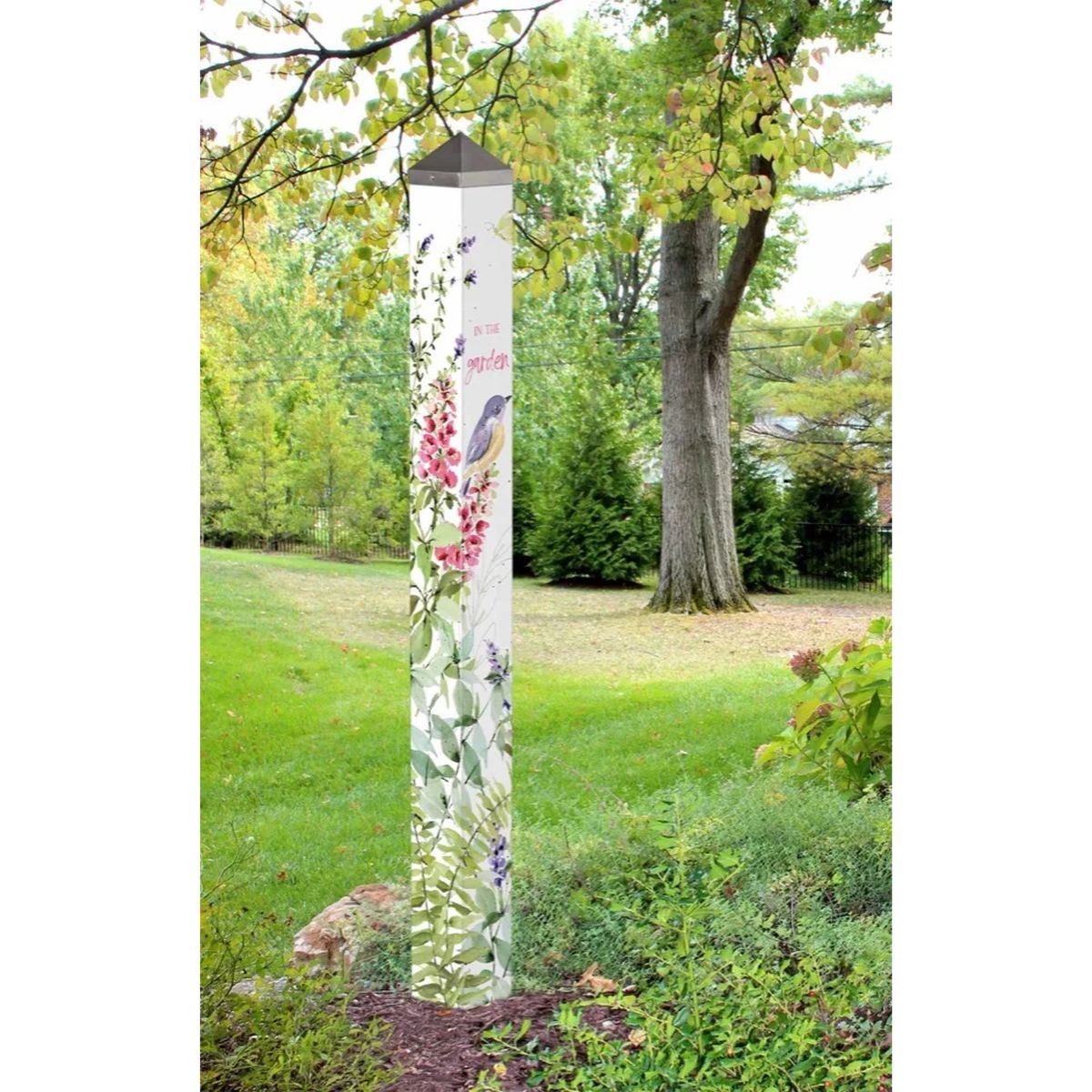 Studio M Cardinals and Berries Art Pole Outdoor Decorative Garden Post,  Made in USA, 60 Inches Tall オーナメント、オブジェ