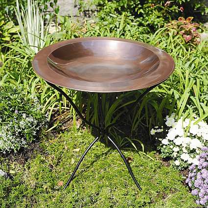 Achla 24" diameter Classic Birdbath Bowl with Tripod Folding Ring Stand