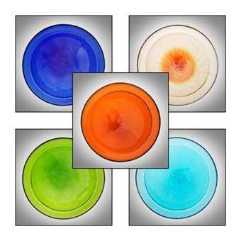Achla Crackle Glass Birdbath Bowls