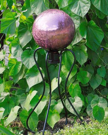 Achla Garden Gazing Globe Plum Crackle