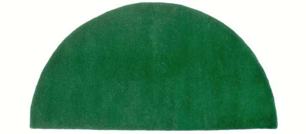 Solid Color Half Round Hearth Rug Nottingham Green