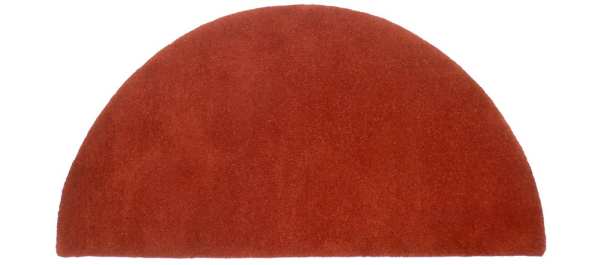 Solid Color Half Round Hearth Rug Somerville Red