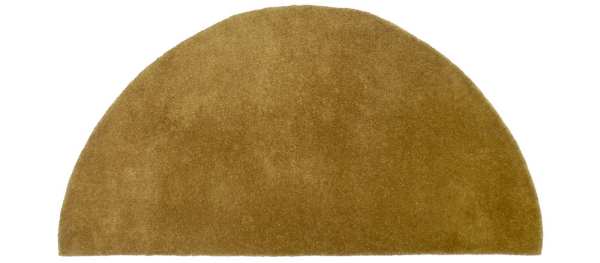 Solid Color Half Round Hearth Rug Sienna