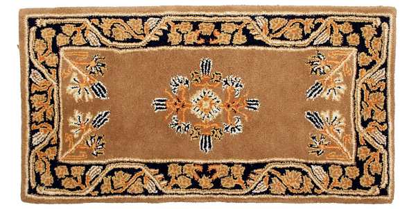 Jardin Rectangular Hearth Rug Cocoa