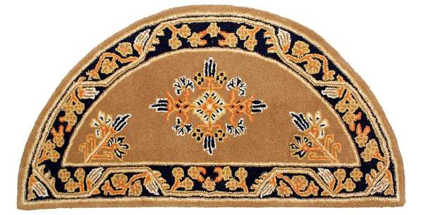 Jardin Half Round Hearth Rug Cocoa