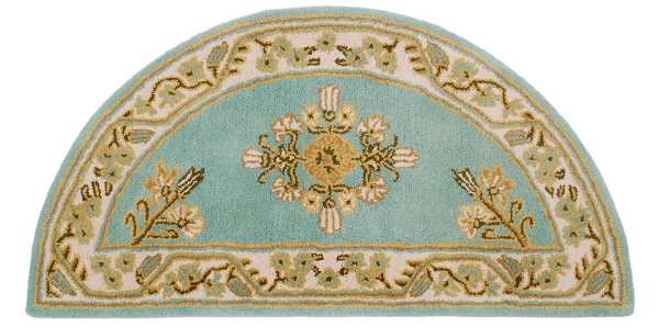 Jardin Half Round Hearth Rug Winter Green