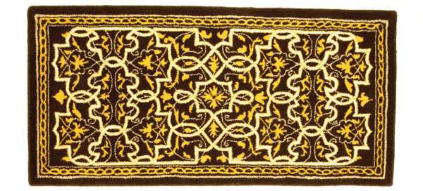 Classic Rectangular Hearth Rug Tabriz Deep Olive