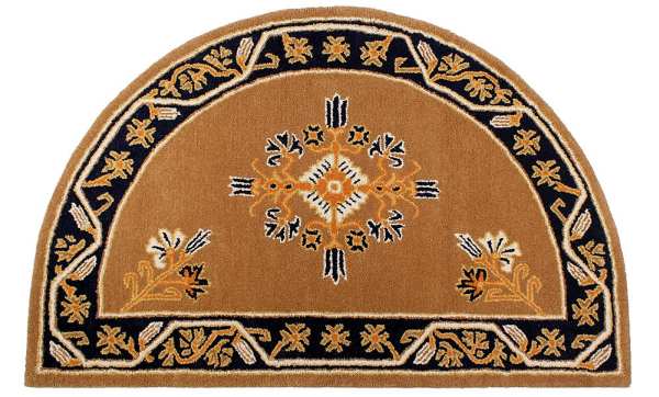 Jardin Half-Round Hearth Rug Cocoa Extra-Large