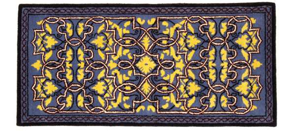 Classic Rectangular Hearth Rug Tabriz Blue