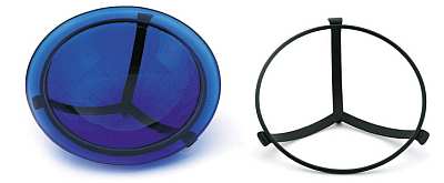 Crackle Glass Bowl with Wrought Iron Cradle