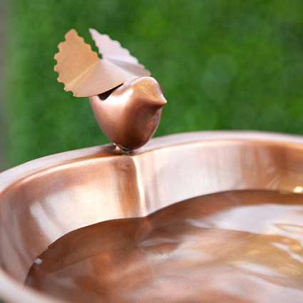 Achla Heart Shaped Bird Bath with Mounting Bracket