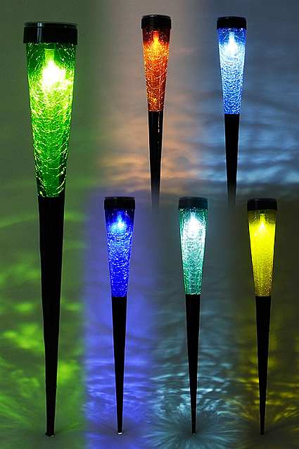 Solar Crackle Glass Sparkle Cones - Available in 6 colors!