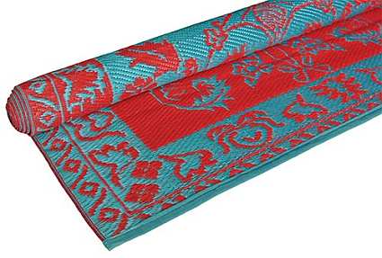 Classic Turquoise/Red Floor Mat