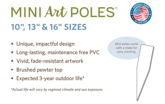Mini Art Poles 10", 13" and 16"