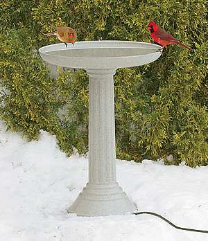 KozyBird Spa Heated Bird Bath with Pedestal