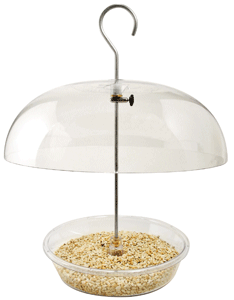 Aspects Vista-Dome Bird Feeder - Dome Height adjustable to allow access to squirrels and smaller birds.