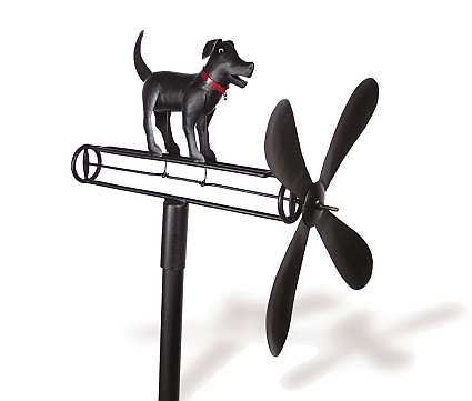 Buddy The Black Lab Whirligig with Pole