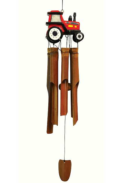 Red Tractor Bamboo Windchime