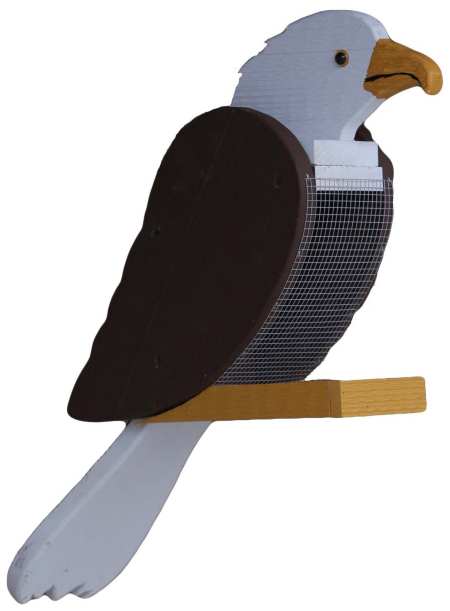 Amish Handcrafted Wooden Bird Feeder Eagle