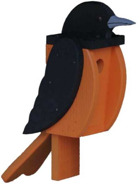 Amish Handcrafted Wooden Bird House Oriole