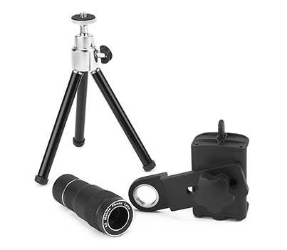 HookUpz Smartphone Telephoto Lens Adapter w/Tripod