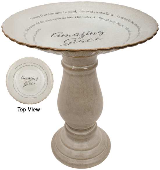 Amazing Grace Memorial Birdbath