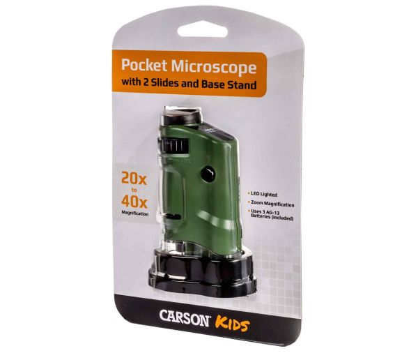 Micro-Brite 20x-40x Zoom Pocket Microscope with LED