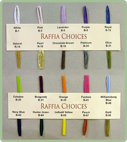 Your choice of raffia tie color!