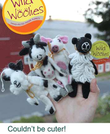 Wild Woolies Felt Animal Finger Puppets