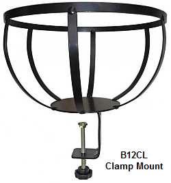12" Flower Pot Holder - Clamp Mount