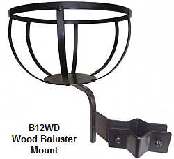12" Flower Pot Holder for Wood Balusters
