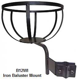 12" Flower Pot Holder for Iron Balusters