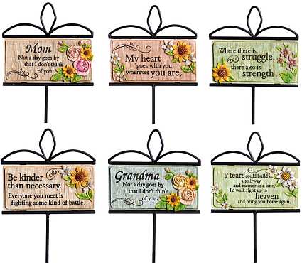 Wishgivers Simple Blessings Garden Stakes Assorted Set of 6