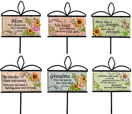 Wishgivers Simple Blessings Garden Stakes Assorted Set of 6