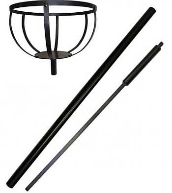 Erva Tubular Pole Mount Flower Pot Set - Economy Ground Stake