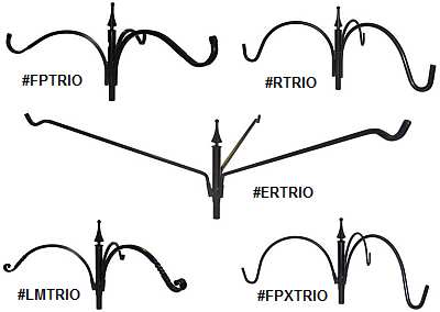 Three Arm Pole Toppers for 1" Diameter Poles