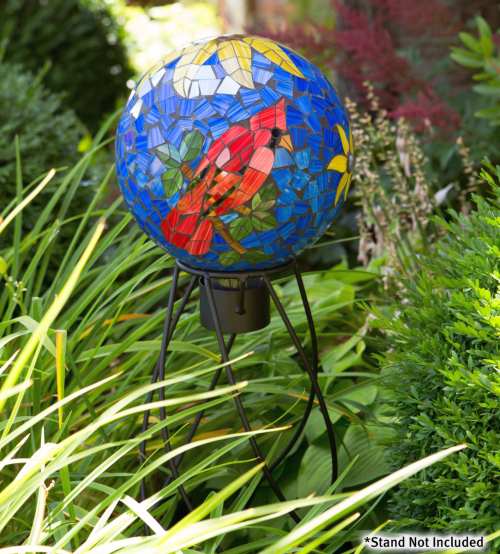 Cardinal Mosaic Gazing Globe 10 Inch