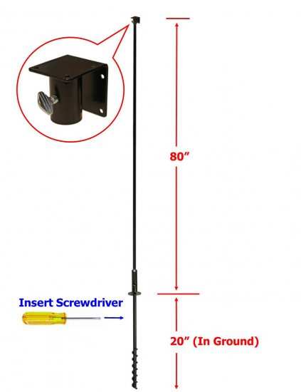 Best 5-Piece Bluebird Pole Set with Twist Ground Socket