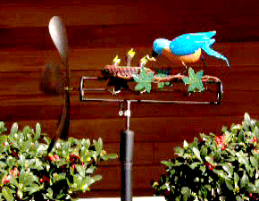 Bluebird Mama & Baby Whirligig
