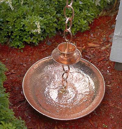 Rain Gauge Basin Polished Copper