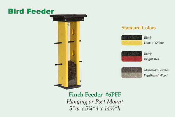 Amish Recycled Poly Finch Feeder