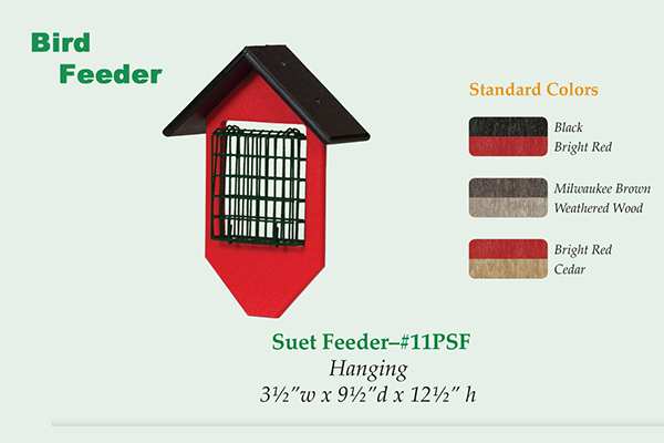 Amish Recycled Poly Suet Feeder
