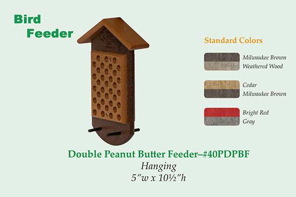 Amish Recycled Poly Double Peanut Butter Feeder