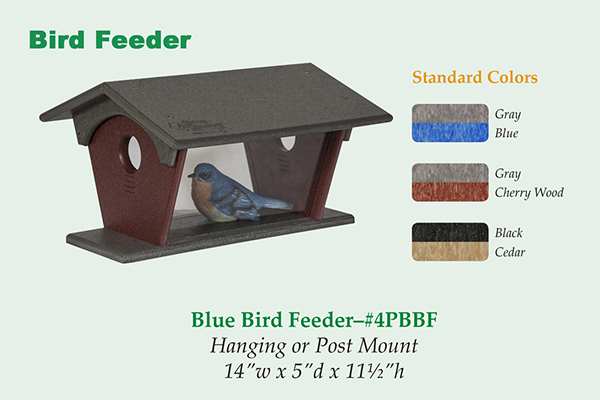 Amish Recycled Poly Bluebird Feeder