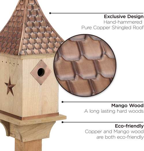 Copper Shingled Roof Bird House