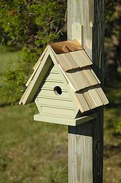 Heartwood Chick Shake Shingled Bird House Celery