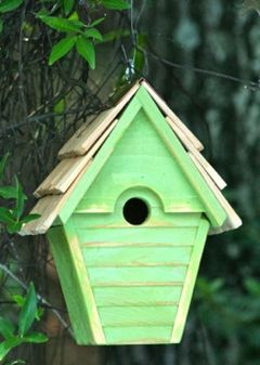 Wren In The Wind Bird House Green Apple