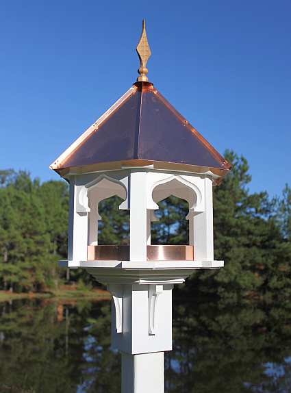 Heartwood Carousel Cafe Bird Feeder with Bright Copper Roof